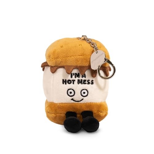 Punchkins S’More Bag Charm Funny Plush Keychain for Purse, Handbag, Backpack, Meme Gift - Image 4