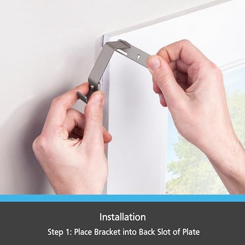 Kenney Fast Fit 5/8" No Measure Curtain Rod Brackets, Pewter - Image 4