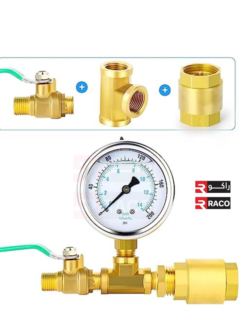 RACO - Spring Type Pegler Brass Check Valve, Prevent One Way Backflow, Fit for Garden Repair, Pump, Water Heater, Fountain etc - Image 1