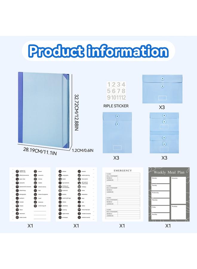 Bluejw In Case I Go Missing Binder Manila Pocket Folder Organ File Bag - Image 2