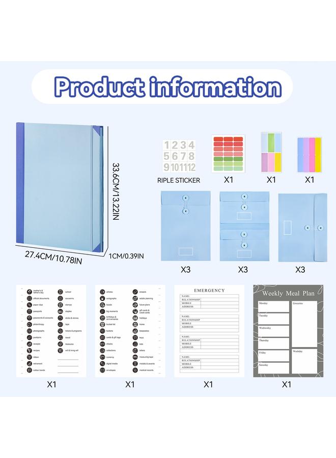 Bluejw In Case I Go Missing Binder Manila Pocket Folder Organ File Bag - Image 4