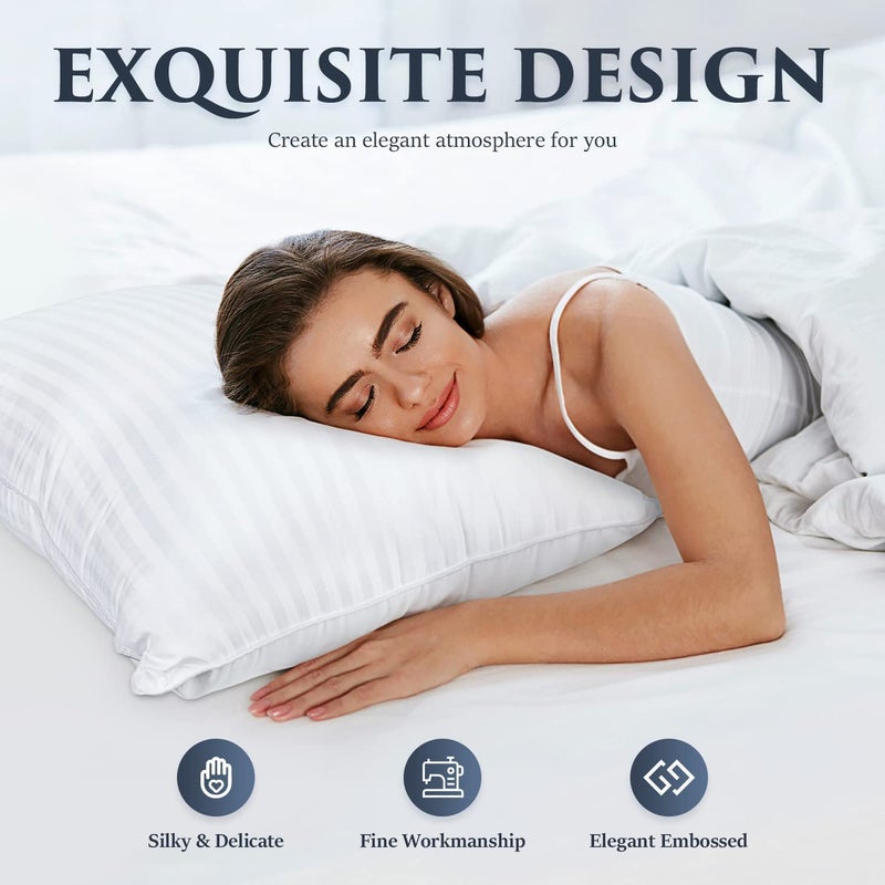 Wakewell Wakewell Fiber Pillows, Pack/Set of 2 Microfibre Pillow- 61 X 41Cm, Premium Fibre Soft White Pillow, 3 Months Warranty  - Image 5
