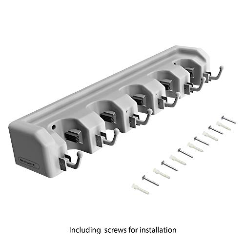 Stalwart Wall Organizer with Adjustable Slots and Hooks - Wall-Mounted Tool and Broom Holder - Organization and Storage for the Kitchen and Garage by Stalwart - Image 3