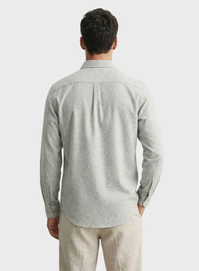 The Indian Garage Co Men Slim Fit Solid Round Neck Full Sleeves Shirt