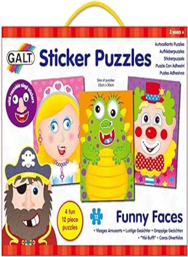 Galt Sticker Puzzles - Funny Faces