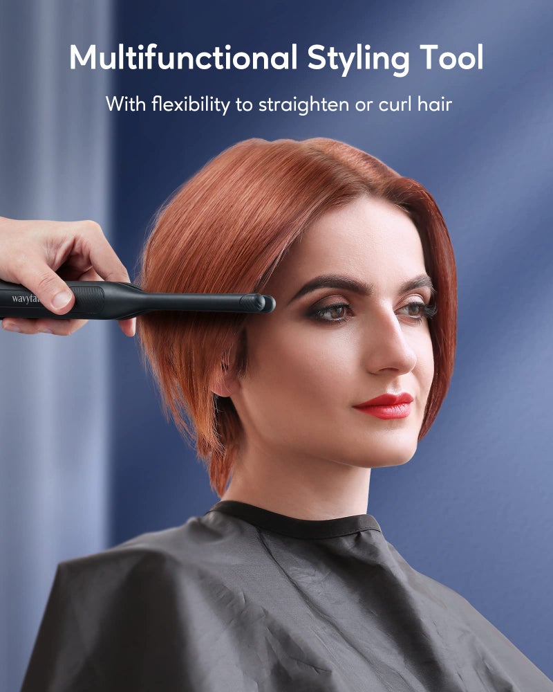 Wavytalk Pencil Flat Iron, 3/10" Small Iron for Short Hair, Pixie Cut and Bangs, Tiny Beard Straightener with Dual Voltage & Adjustable Temp, Mini Hair Edges Heating Up in 15s - Image 4