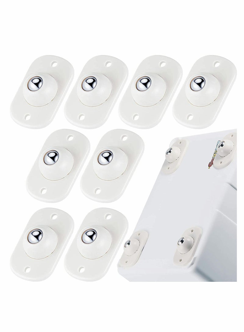 Universal Self Adhesive Stainless Steel Wheels Set of 8 for Easy Mobility - Image 1