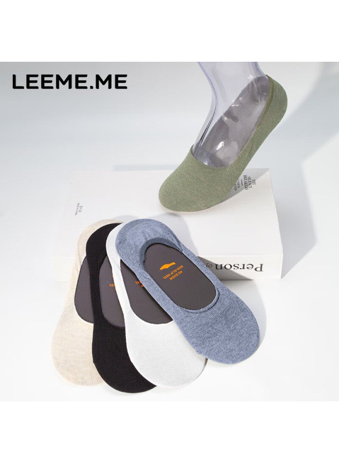 Leeme.me Women's Spring And Summer Antibacterial Ultra-transparent Boat Socks, Shallow Mouth Ladies Socks, 5 Black, One Size Fits All - Image 3