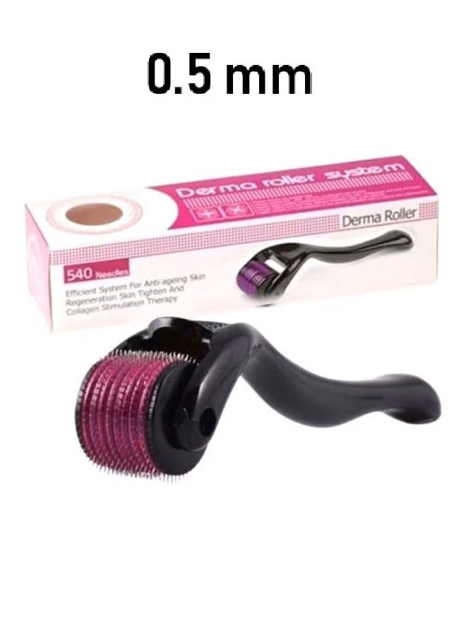 ديرما رولر أداة دوارة لعلاج التجاعيد وتساقط الشعر مزود بـ 540 إبرة - مقاس 0.5 مم - Image 1