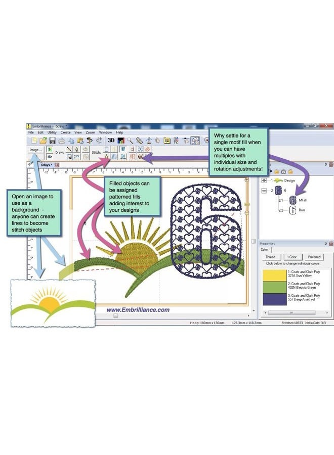 Embrilliance Stitchartist Level 1 Machine Embroidery Digitizing Software and World Weidner Stabiliser Bundle - Image 5