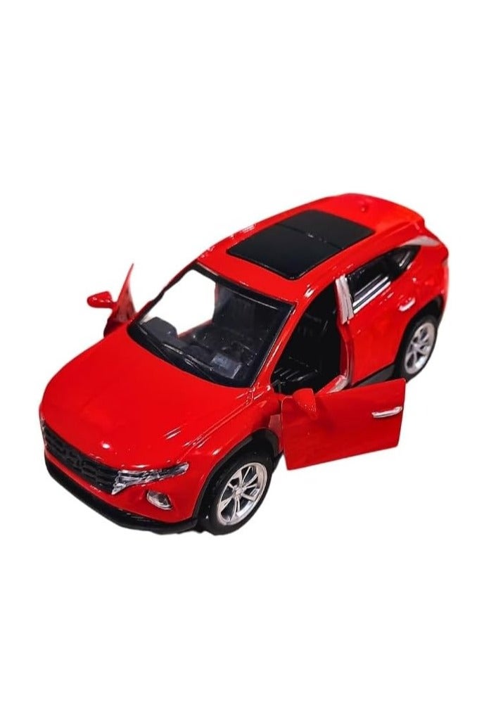 Tucson SUV Die cast 1:36 Scale Model With Lights and Sound – Alloy Children’s Sports Model Car Die-Cast Metal Toy Hyundaaii Car – Front Doors Open red - Image 1