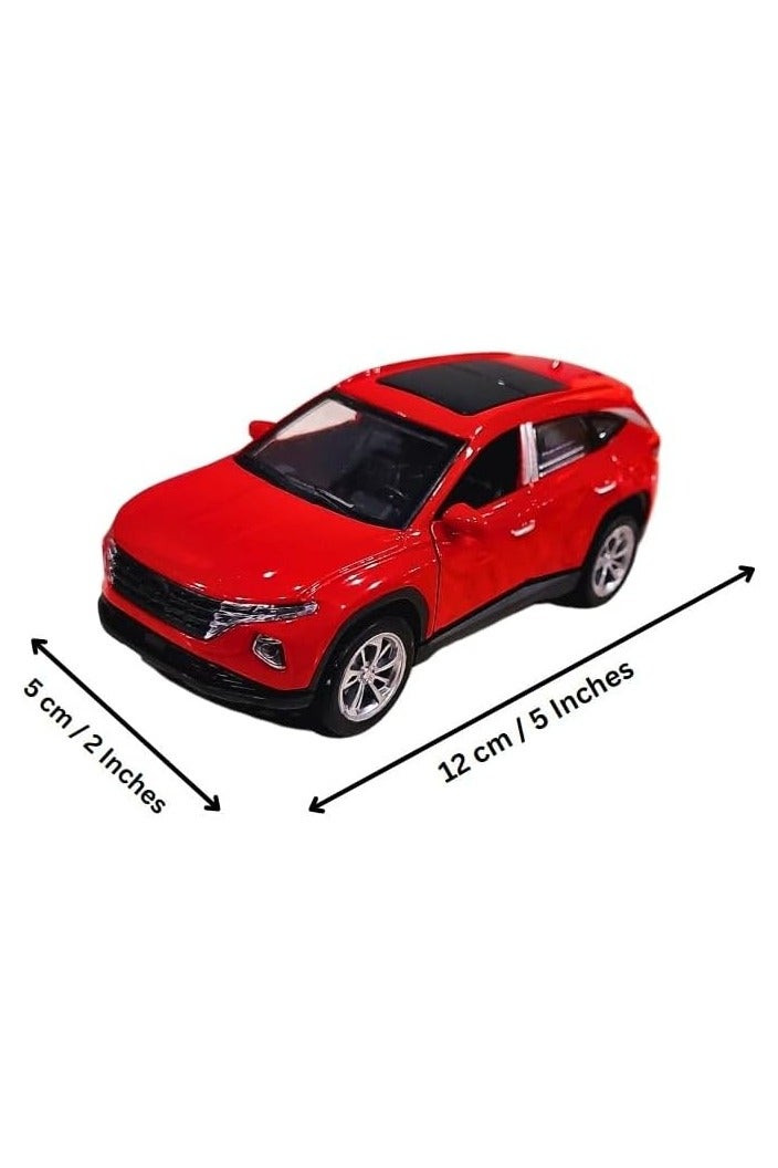 Tucson SUV Die cast 1:36 Scale Model With Lights and Sound – Alloy Children’s Sports Model Car Die-Cast Metal Toy Hyundaaii Car – Front Doors Open red - Image 2