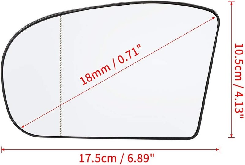 Wivplex Heated Side Mirror Glass for Mercedes E C Class - Image 2