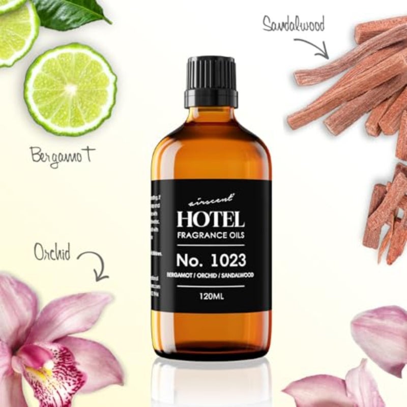 زيت موزع روائح فندق AirScent مستوحى من رائحة فندق Baccarat - زيت عطر Love Affair رقم 1023 للناشرين والصناعات بالموجات فوق الصوتية وبدون ماء - 10 مل، زجاجة زجاجية سعة 0.34 أونصة سائلة مع قطارة - Image 4