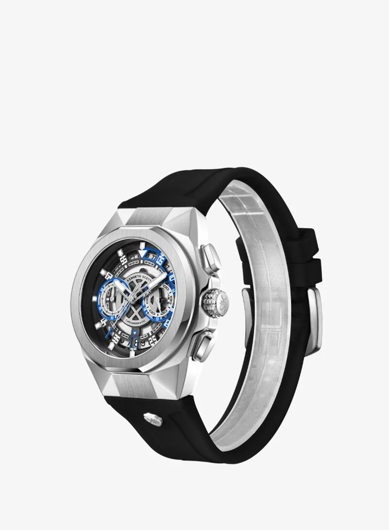 KENNETH SCOTT Kenneth Scott Men's Chronograph  Black  Dial Watch - K26103-SSBB