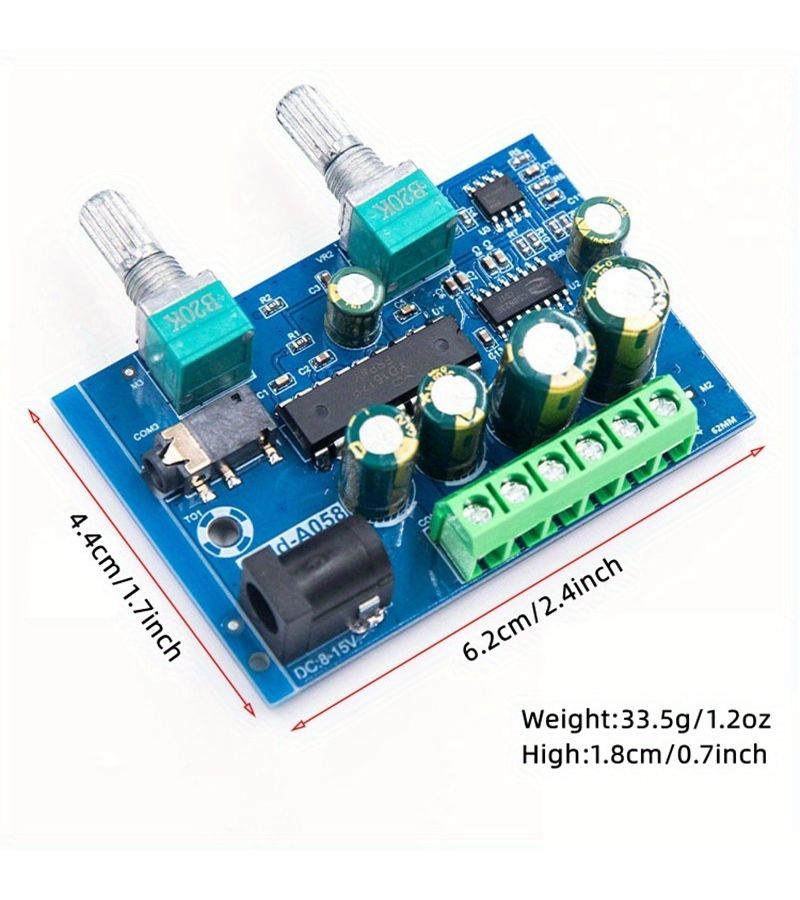12V Class D Subwoofer Amplifier Board 2.1 Channel Audio System Compatible with 4-6 Inch Subwoofers Desktop Use - Image 2