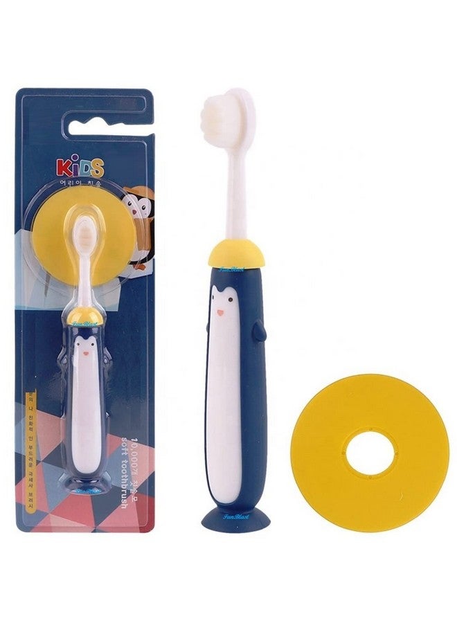 فنبلاست فرشاة أسنان للأطفال - فرشاة أسنان ناعمة من الألياف الدقيقة، فرشاة أسنان ذات شعيرات ناعمة للغاية للأطفال من سن 3 إلى 6 سنوات، فرشاة أسنان يدوية للأطفال، الأولاد والبنات - قطعة واحدة متعددة الألوان - Image 1