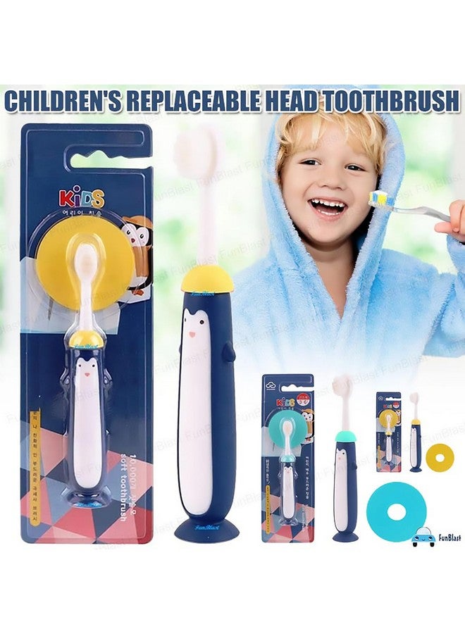 فنبلاست فرشاة أسنان للأطفال - فرشاة أسنان ناعمة من الألياف الدقيقة، فرشاة أسنان ذات شعيرات ناعمة للغاية للأطفال من سن 3 إلى 6 سنوات، فرشاة أسنان يدوية للأطفال، الأولاد والبنات - قطعة واحدة متعددة الألوان - Image 3