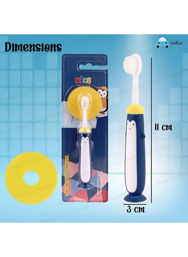 فنبلاست فرشاة أسنان للأطفال - فرشاة أسنان ناعمة من الألياف الدقيقة، فرشاة أسنان ذات شعيرات ناعمة للغاية للأطفال من سن 3 إلى 6 سنوات، فرشاة أسنان يدوية للأطفال، الأولاد والبنات - قطعة واحدة متعددة الألوان - Image 2