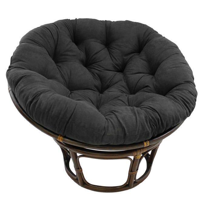 MICROSUEDE PAPASAN CUSHION 1 COUNT PACK OF 1 BLACK