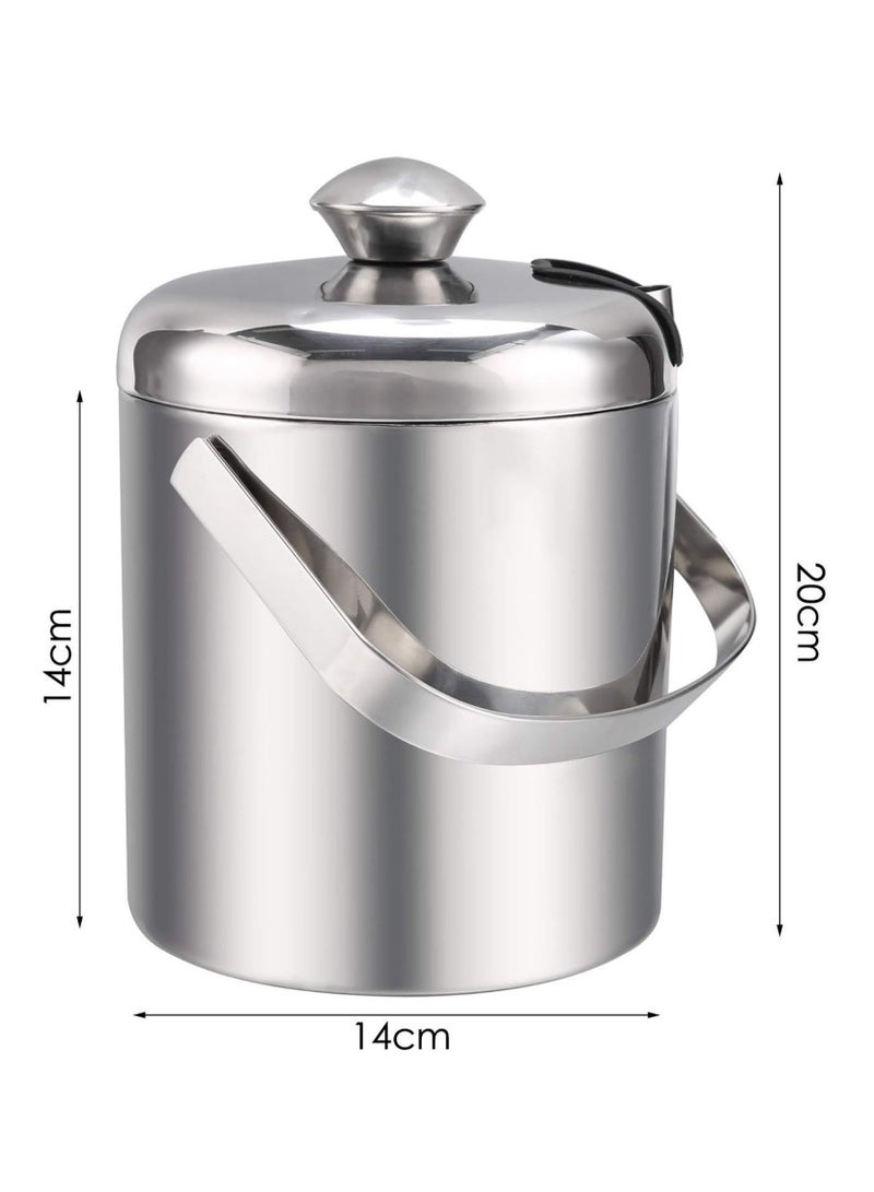 فلوشرينيك دلو الثلج ، دلو الشمبانيا ، مع الغطاء ، اللسان الثلج والمصف. 3L معزولة الفولاذ المقاوم للصدأ المحمولة كولير بايلز,يبقي الجليد بارد لساعات,مثالية للكوكتيل بار,التخييم,تبريد البيرة / النبيذ - Image 2