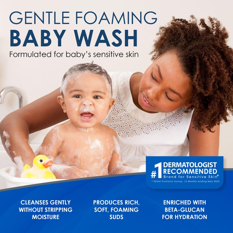 Vanicream Foaming Wash for Baby, 8 Oz, Gentle Cleanse and Moisture, Tear-Free Baby Shampoo and Body Wash with Beta-Glucan, Formulated without Common Irritants for Sensitive Skin, All Ages - Image 2