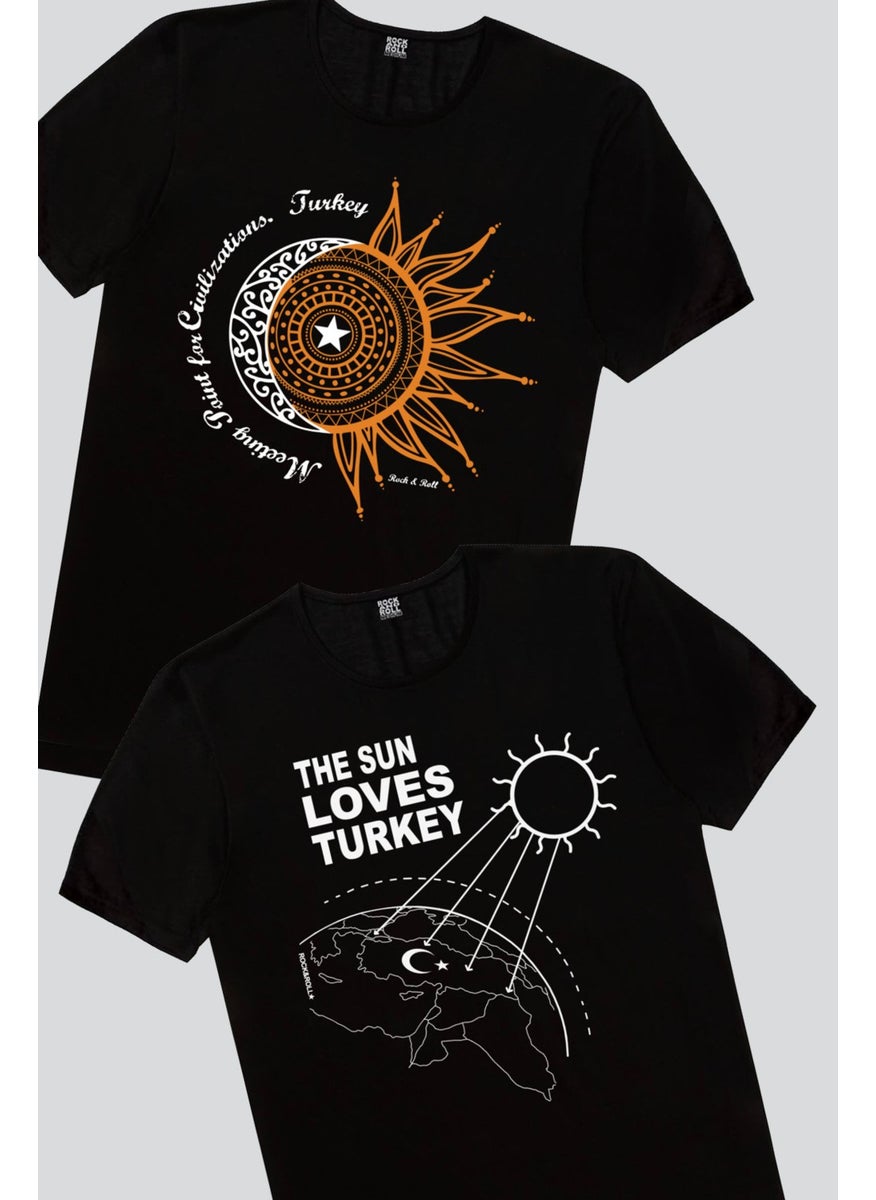 Sunny Türkiye, Turkey Crescent and Star Black Men's T-Shirt 2-Piece Eco Pack - pzsku/ZA67FE67FE468858F3F14Z/45/_/1725790886/a316ea3e-81e9-4da8-8e7f-961f4f34ee93