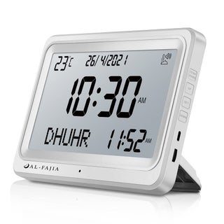 Qsnmieo Azan Clock for USAAutomatic Worldwide Digital 8 Azan Prayer Sounds Islamic Wall and Desk Clock White - pzsku/ZA67FF24260263C2825BAZ/45/1749491772/59e8d68f-e746-48ad-aa94-b461e1ad701d