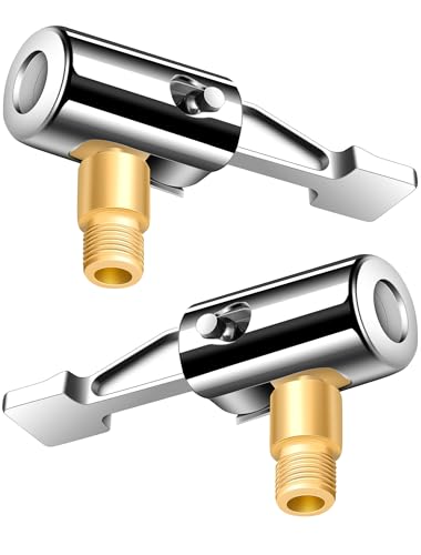 EVOULTES 2-Packs Lock On Air Chuck Tire Inflator Hose Adapter, Metal Locking Tire Chuck with Standard Tire Valve Thread, No Leakage Tire Inflating Hose Nozzle for Portable Tire Pump/Air Compressor - Image 2