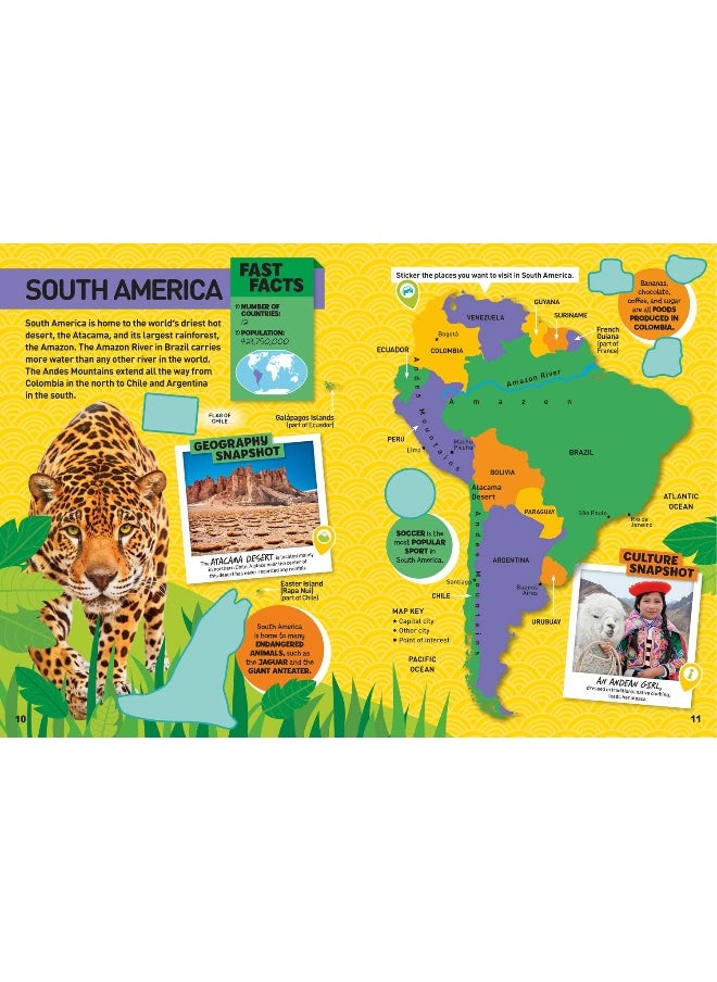 World Atlas Sticker Activity Book: Over 200 Stickers  - Image 2
