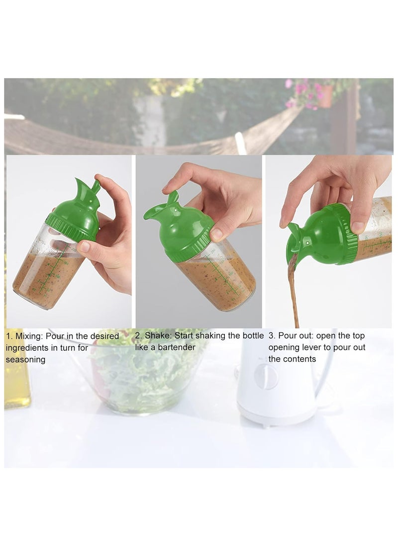 Oasisgalore Salad Dressing Container and Shaker Mixer: SaladMaster Shaker Bottle for Perfect Dressings(Green）  - Image 3