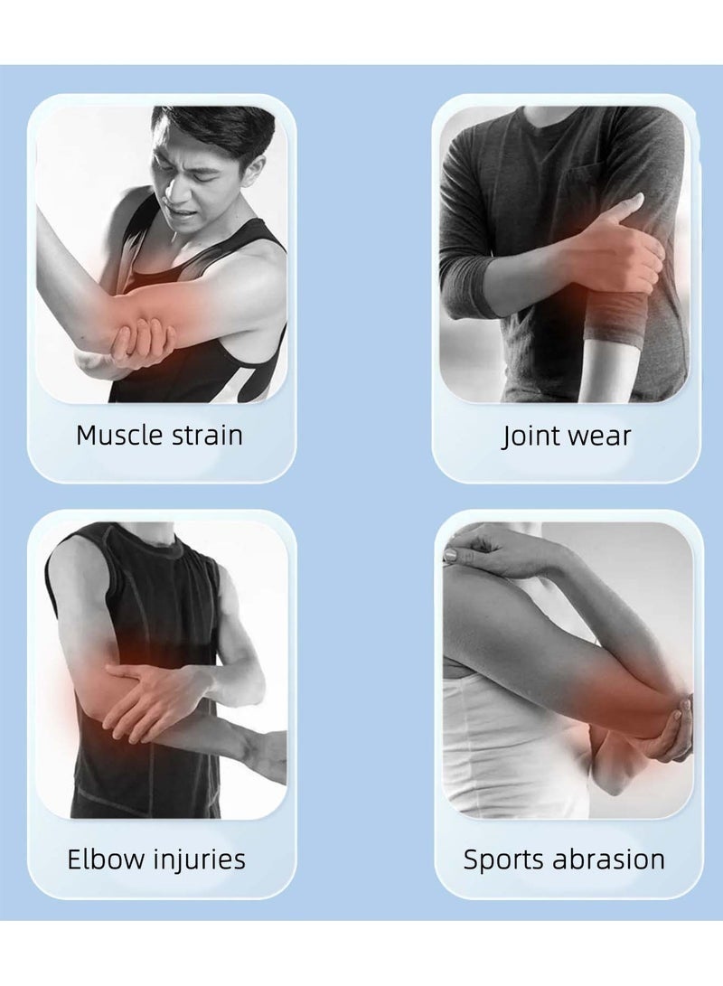 2 Pack Elbow Support, Compression Support Sleeves, Compression Sports Elbow Pads, Fitness Cycling Sports Elbow Pads, Joint Pain Relief Elbow-3Size - Image 4