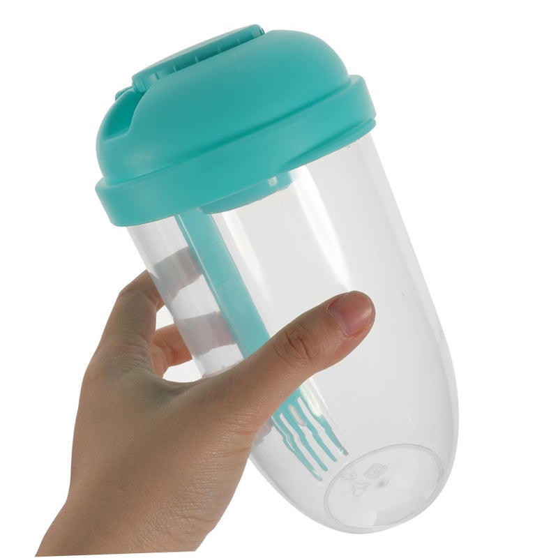 2 Pcs Salad Container Shaker Cups With Fork And Dressing Holder For Meal Prep - Image 4