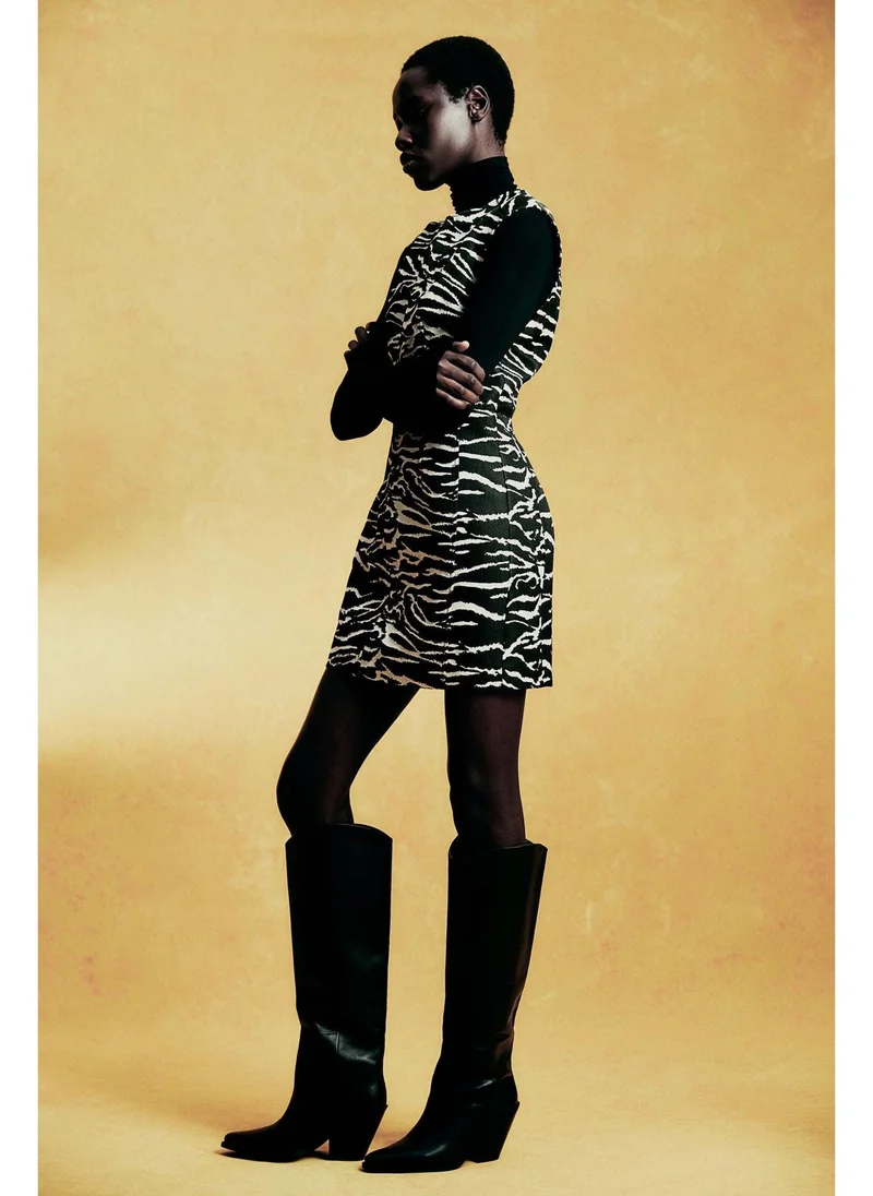 H&M Jacquard-weave mini dress