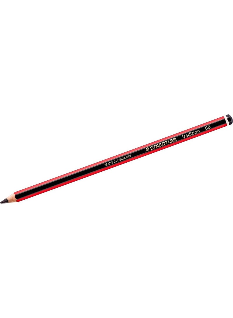 Staedtler 110-6b wooden pencil - wooden pencils (6b, black, red)