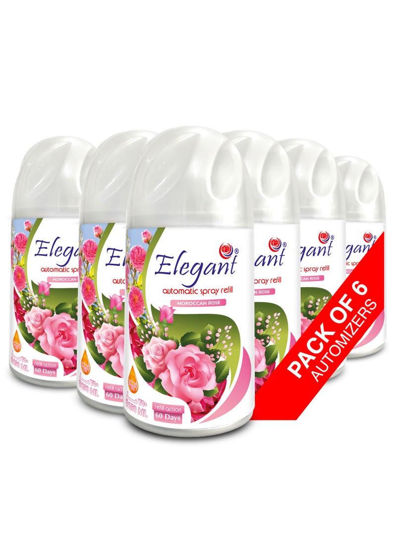 Elegant 6 Piece Moroccan Rose Automatic Refill Spray Set 250ml  - Image 1