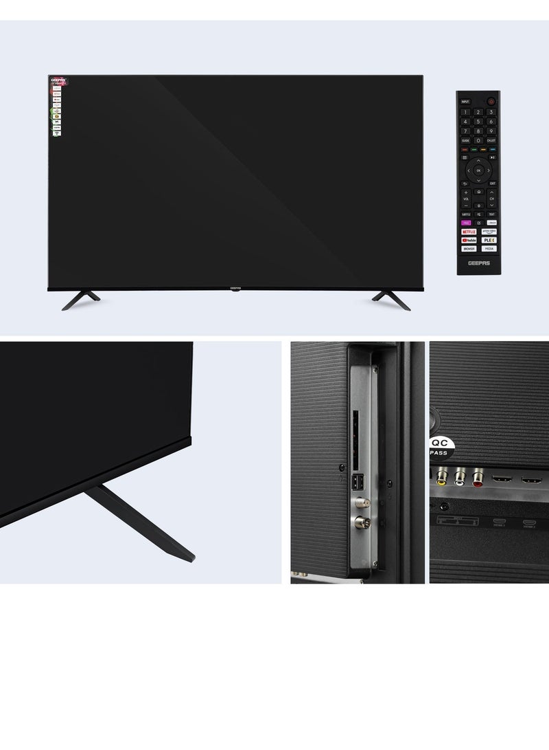 GEEPAS 75" Ultra HD Smart LED TV | Frameless Design, Wide Viewing Angle | Multiple Connectivity, HDMI, USB Ports, Bluetooth Connectivity, | English Remote Control, Home Entertainment and Streaming | GLED7523SXUHD - Image 4