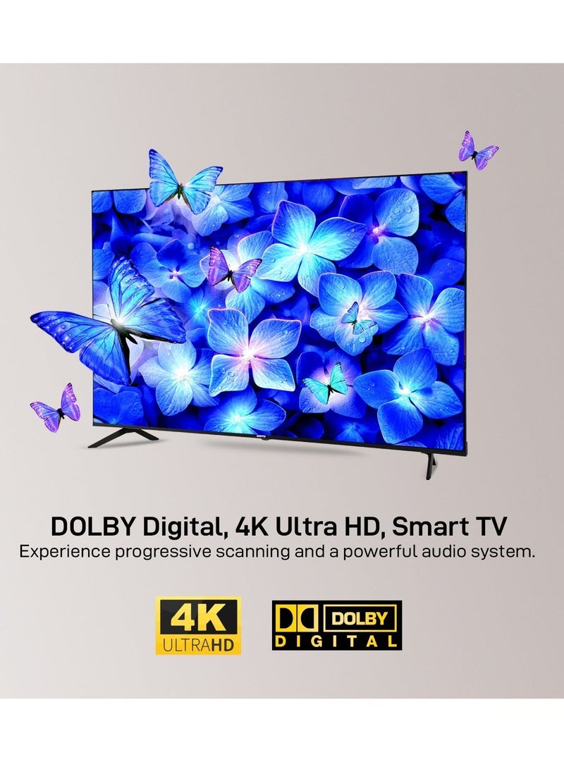 GEEPAS 75" Ultra HD Smart LED TV | Frameless Design, Wide Viewing Angle | Multiple Connectivity, HDMI, USB Ports, Bluetooth Connectivity, | English Remote Control, Home Entertainment and Streaming | GLED7523SXUHD - Image 3