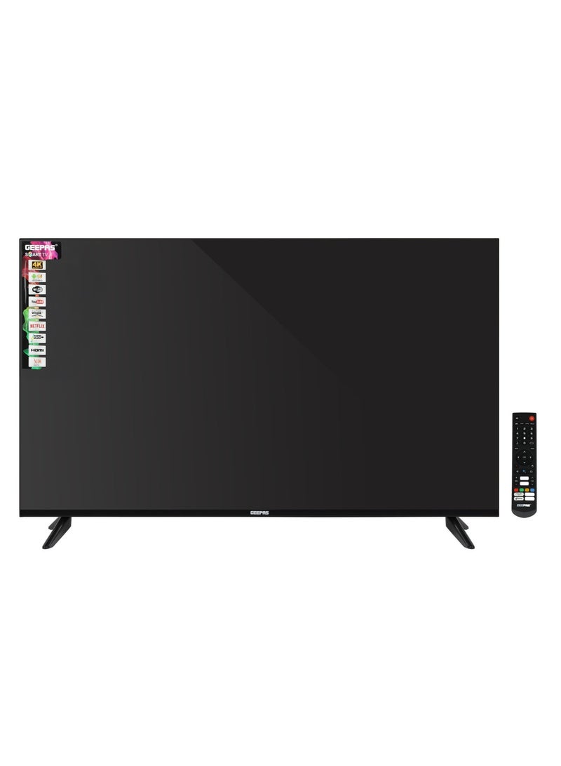 GEEPAS 75" Ultra HD Smart LED TV | Frameless Design, Wide Viewing Angle | Multiple Connectivity, HDMI, USB Ports, Bluetooth Connectivity, | English Remote Control, Home Entertainment and Streaming | GLED7523SXUHD - Image 1