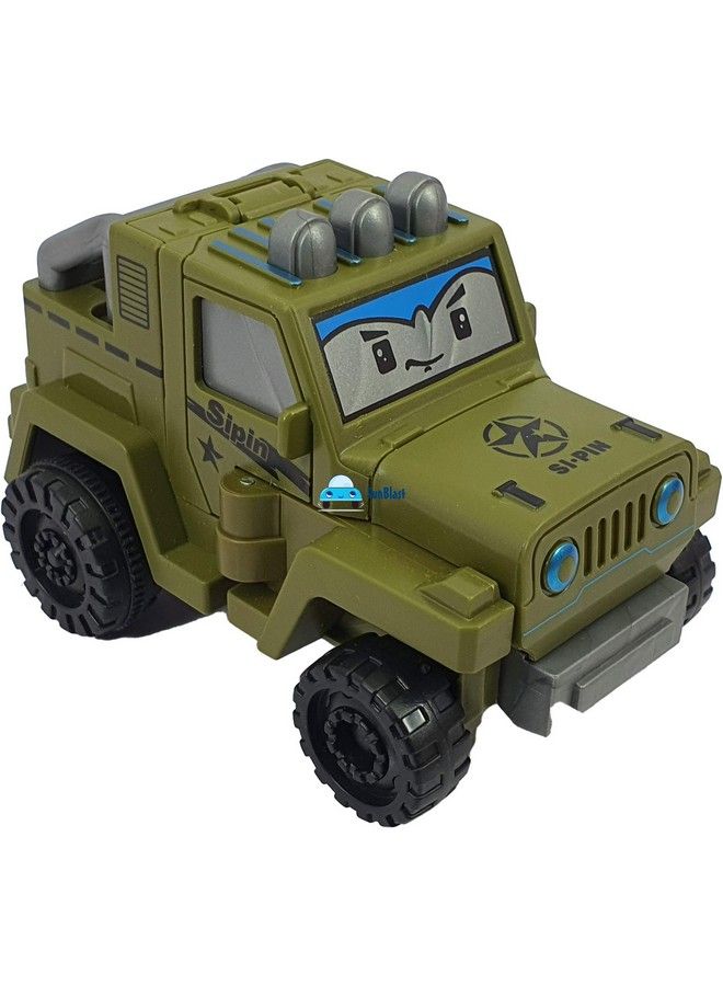 FunBlast لعبة سيارة للأطفال (عبوة من 2) سيارة 2 في 1 إلى لعبة روبوت للأطفال لعبة سيارة سحب للخلف للأطفال من عمر 3 سنوات فما فوق (متعددة الألوان) - Image 4