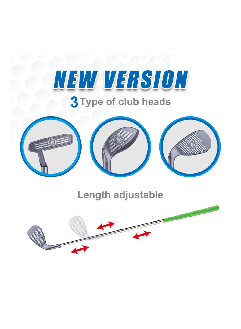 Kids Golf Toy Set, Toddler Golf Clubs, 3 In 1 Upgraded with 9 Balls Indoor & Outdoor Sport Games Toy Gifts for 3 4 5 6+ Year Old Boys Girls Toddlers, for Toddler Beginners, Perfect Gift (Grey)