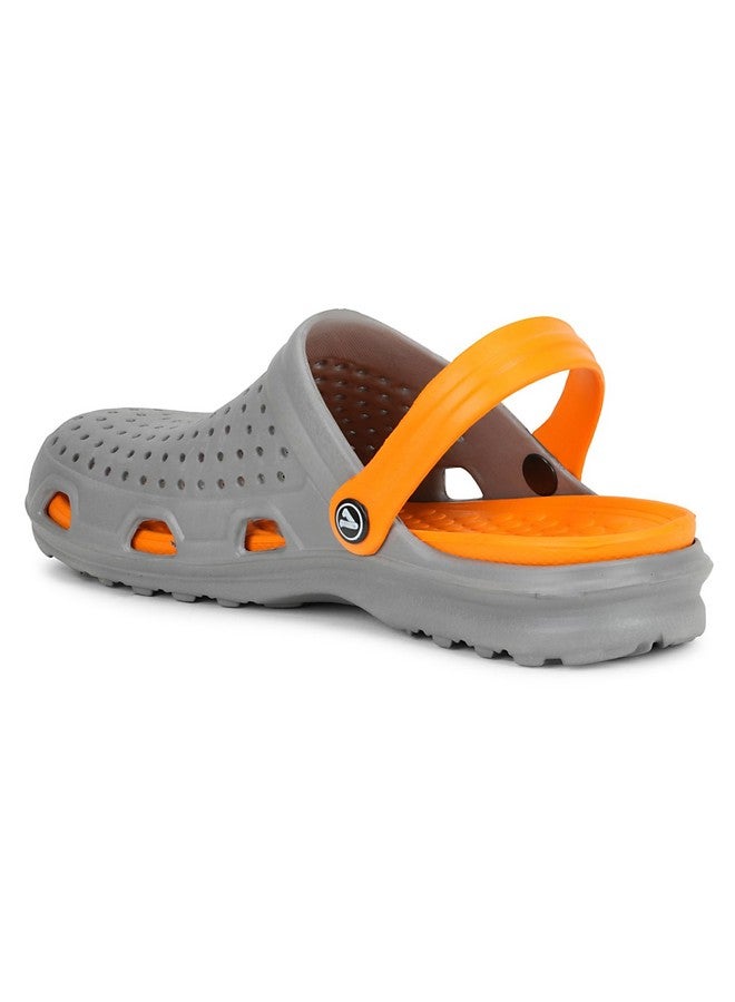 aqualite Men's 636, 1636 Grey Orange M - 9 Clogs - Image 5