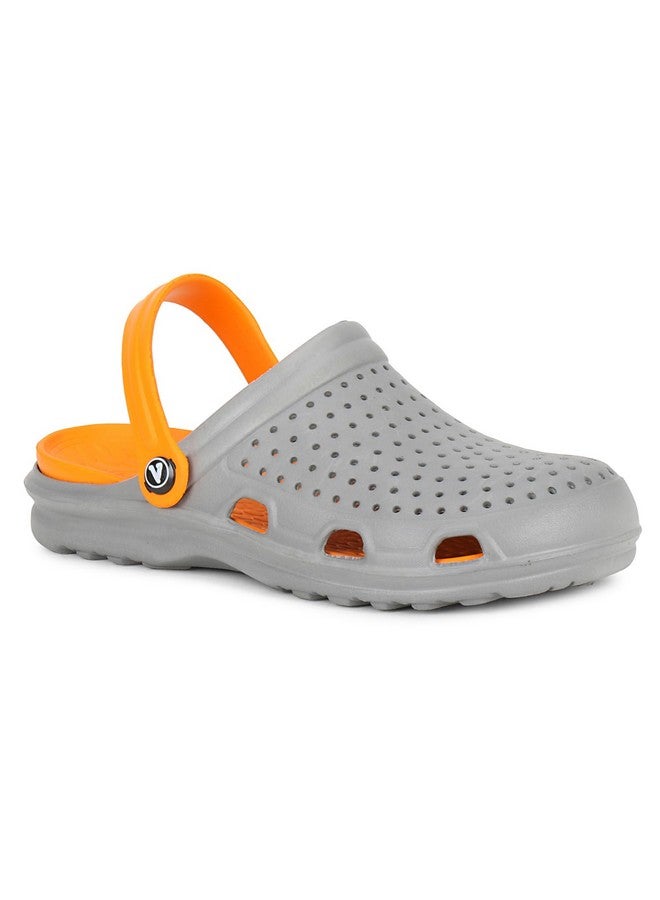 aqualite Men's 636, 1636 Grey Orange M - 9 Clogs - Image 3