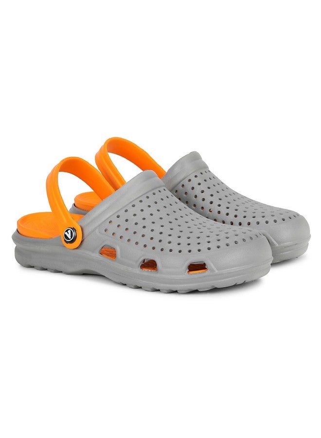 aqualite Men's 636, 1636 Grey Orange M - 9 Clogs - Image 1