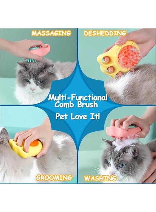 هوكور فرشاة استحمام للكلاب من ساب وولف، قطعتان من فرشاة شامبو الكلب، فرشاة تدليك للعناية بالحيوانات الاليفة مع موزع صابون وشامبو لغسل الكلاب والقطط ذات الشعر القصير والطويل، فرشاة العناية بالكلاب - Image 4