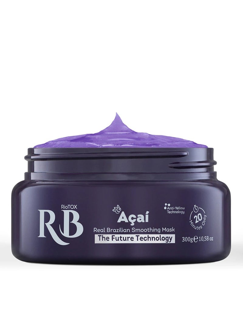 RIOBELO Hair Mask, Açai Hair Treatment Mask, Brazilian Hair Mask for Blonde & Dyed Hair by RIOBELO RioTox Professional Real - 300g - Image 2