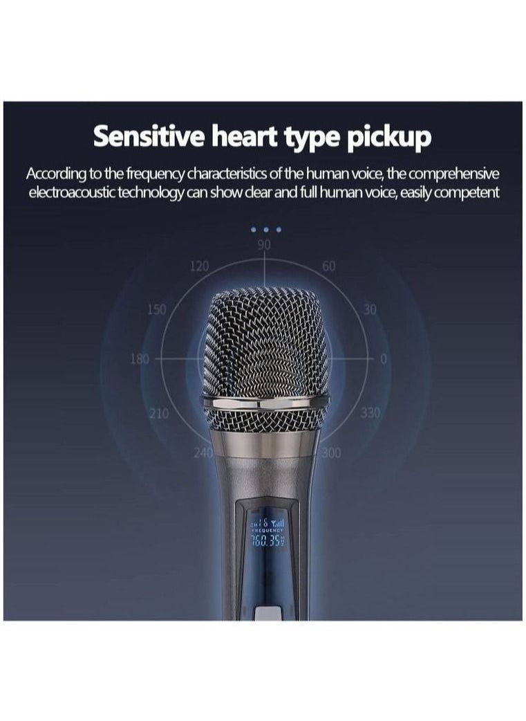 Furtey - Wireless Microphone Handheld Dynamic Mic Karaoke System with Rechargeable Receiver 164 ft Range for Karaoke Nights and House Parties DJ Meeting - Image 1