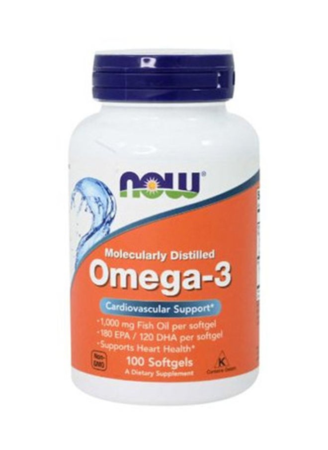 now - Molecularly Distilled Omega 3 Cardiovascular Support 100 Softgel - Image 1
