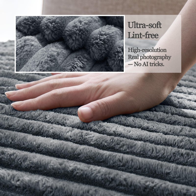 Meider Dual Non-Slip Couch Cover for Dogs Waterproof, Fuzzy Soft Pet Couch Covers for Sofa 3 Cushion, Pet Friendly Soft Dog Bed Covers Sofa Cover Washable (Titanium Gray, 33" x 75" 1 Pack) - Image 5