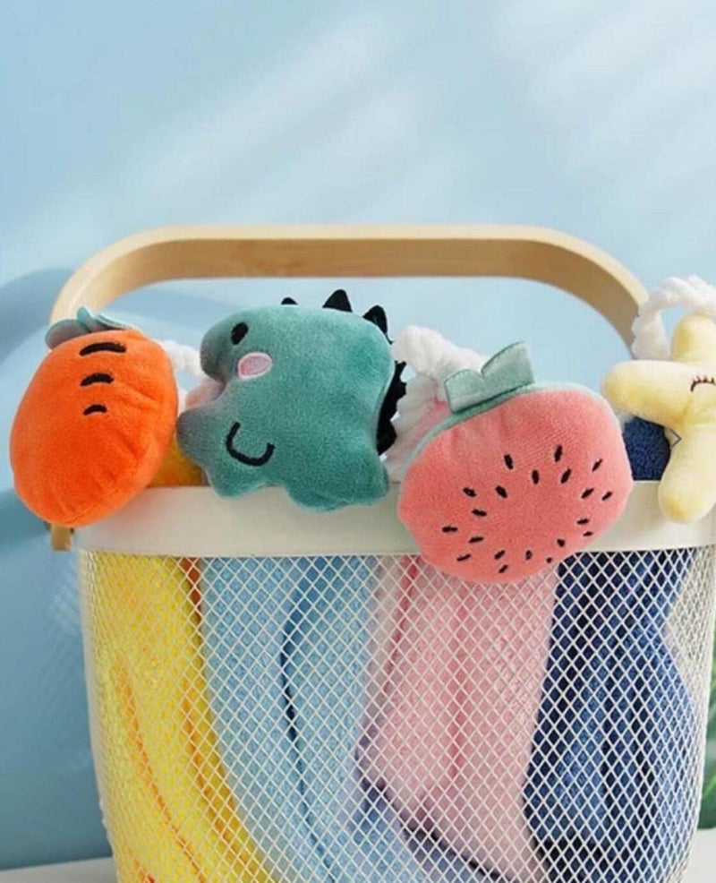 Reexplore Super Absorber Light Weight Microfiber Towel Napkin with Loop Hanging for Cute Kids Hand Towels | Hanging Hand Towel for Bathroom & Kitchen (,Pack of 4) - Image 4